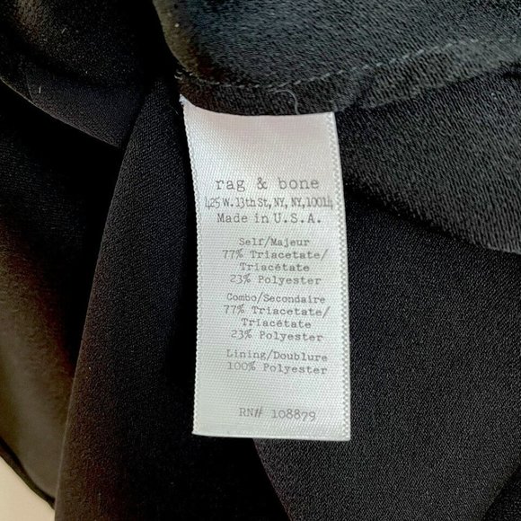 Rag & Bone Black Long Sleeve Tux Shirt - Picture 4 of 5